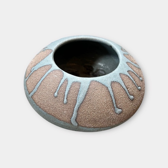 Vintage Drop Glaze Low Vase - Picture 3 of 7